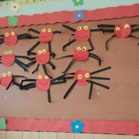 okul öncesınde kağit işler, duvar süsü ,davetiye kartları ,suluboya  çalişması (6214)