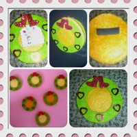 okul öncesınde kağit işler, duvar süsü ,davetiye kartları ,suluboya  çalişması (6221)