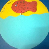 okul öncesınde kağit işler, duvar süsü ,davetiye kartları ,suluboya  çalişması (6225)