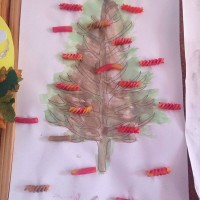 okul öncesınde kağit işler, duvar süsü ,davetiye kartları ,suluboya  çalişması (6235)