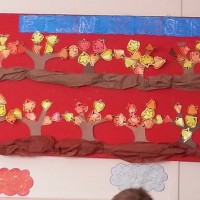 okul öncesınde kağit işler, duvar süsü ,davetiye kartları ,suluboya  çalişması (6237)