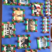 okul öncesınde kağit işler, duvar süsü ,davetiye kartları ,suluboya  çalişması (6252)