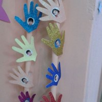 okul öncesınde kağit işler, duvar süsü ,davetiye kartları ,suluboya  çalişması (6254)