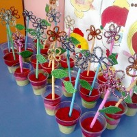 okul öncesınde kağit işler, duvar süsü ,davetiye kartları ,suluboya  çalişması (6255)