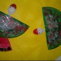 okul öncesınde kağit işler, duvar süsü ,davetiye kartları ,suluboya  çalişması (6257)