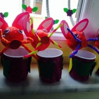 okul öncesınde kağit işler, duvar süsü ,davetiye kartları ,suluboya  çalişması (6291)