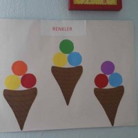 okul öncesınde kağit işler, duvar süsü ,davetiye kartları ,suluboya  çalişması (6297)