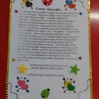 okul öncesınde kağit işler, duvar süsü ,davetiye kartları ,suluboya  çalişması (6302)