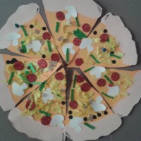 okul öncesınde kağit işler, duvar süsü ,davetiye kartları ,suluboya  çalişması (6307)