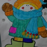 okul öncesınde kağit işler, duvar süsü ,davetiye kartları ,suluboya  çalişması (6312)