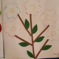 okul öncesınde kağit işler, duvar süsü ,davetiye kartları ,suluboya  çalişması (6340)