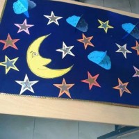 okul öncesınde kağit işler, duvar süsü ,davetiye kartları ,suluboya  çalişması (6341)