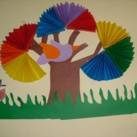 okul öncesınde kağit işler, duvar süsü ,davetiye kartları ,suluboya  çalişması (6343)