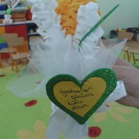 okul öncesınde kağit işler, duvar süsü ,davetiye kartları ,suluboya  çalişması (6347)