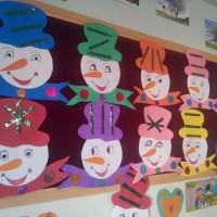 okul öncesınde kağit işler, duvar süsü ,davetiye kartları ,suluboya  çalişması (6350)