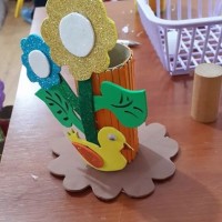 okul öncesınde kağit işler, duvar süsü ,davetiye kartları ,suluboya  çalişması (6360)