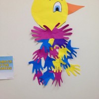 okul öncesınde kağit işler, duvar süsü ,davetiye kartları ,suluboya  çalişması (6362)