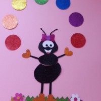 okul öncesınde kağit işler, duvar süsü ,davetiye kartları ,suluboya  çalişması (6372)