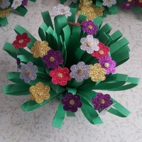 okul öncesınde kağit işler, duvar süsü ,davetiye kartları ,suluboya  çalişması (6377)