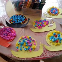 okul öncesınde kağit işler, duvar süsü ,davetiye kartları ,suluboya  çalişması (6387)