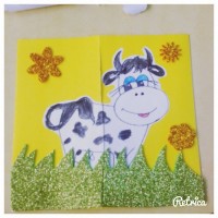 okul öncesınde kağit işler, duvar süsü ,davetiye kartları ,suluboya  çalişması (6393)