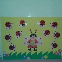 okul öncesınde kağit işler, duvar süsü ,davetiye kartları ,suluboya  çalişması (6411)