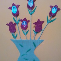 okul öncesınde kağit işler, duvar süsü ,davetiye kartları ,suluboya  çalişması (6420)