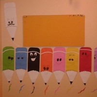 okul öncesınde kağit işler, duvar süsü ,davetiye kartları ,suluboya  çalişması (6421)