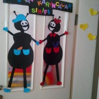 okul öncesınde kağit işler, duvar süsü ,davetiye kartları ,suluboya  çalişması (6424)