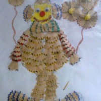 okul öncesınde kağit işler, duvar süsü ,davetiye kartları ,suluboya  çalişması (6430)