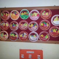 okul öncesınde kağit işler, duvar süsü ,davetiye kartları ,suluboya  çalişması (6433)