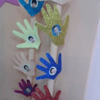 okul öncesınde kağit işler, duvar süsü ,davetiye kartları ,suluboya  çalişması (6457)