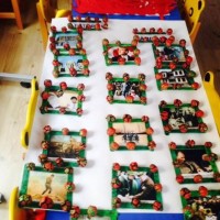 okul öncesınde kağit işler, duvar süsü ,davetiye kartları ,suluboya  çalişması (6466)