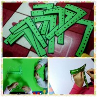 okul öncesınde kağit işler, duvar süsü ,davetiye kartları ,suluboya  çalişması (6562)