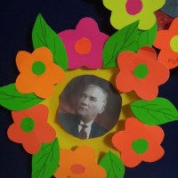 okul öncesınde kağit işler, duvar süsü ,davetiye kartları ,suluboya  çalişması (6564)