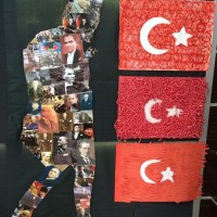 okul öncesınde kağit işler, duvar süsü ,davetiye kartları ,suluboya  çalişması (6571)