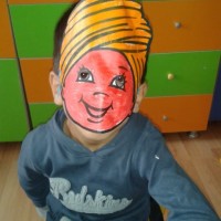 okul öncesınde kağit işler, duvar süsü ,davetiye kartları ,suluboya  çalişması (6580)