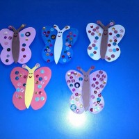 okul öncesınde kağit işler, duvar süsü ,davetiye kartları ,suluboya  çalişması (6584)