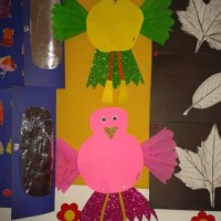 okul öncesınde kağit işler, duvar süsü ,davetiye kartları ,suluboya  çalişması (6587)