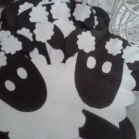 okul öncesınde kağit işler, duvar süsü ,davetiye kartları ,suluboya  çalişması (6589)