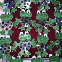 okul öncesınde kağit işler, duvar süsü ,davetiye kartları ,suluboya  çalişması (6590)