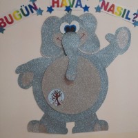 okul öncesınde kağit işler, duvar süsü ,davetiye kartları ,suluboya  çalişması (6603)