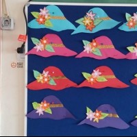 okul öncesınde kağit işler, duvar süsü ,davetiye kartları ,suluboya  çalişması (6605)