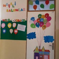 okul öncesınde kağit işler, duvar süsü ,davetiye kartları ,suluboya  çalişması (6608)