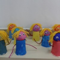 okul öncesınde kağit işler, duvar süsü ,davetiye kartları ,suluboya  çalişması (6617)