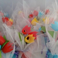 okul öncesınde kağit işler, duvar süsü ,davetiye kartları ,suluboya  çalişması (6636)