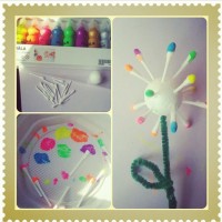 okul öncesınde kağit işler, duvar süsü ,davetiye kartları ,suluboya  çalişması (6645)