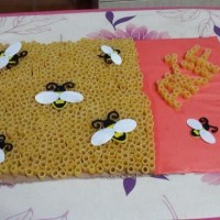 okul öncesınde kağit işler, duvar süsü ,davetiye kartları ,suluboya  çalişması (6652)