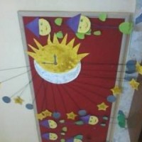 okul öncesınde kağit işler, duvar süsü ,davetiye kartları ,suluboya  çalişması (6653)