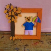 okul öncesınde kağit işler, duvar süsü ,davetiye kartları ,suluboya  çalişması (6659)